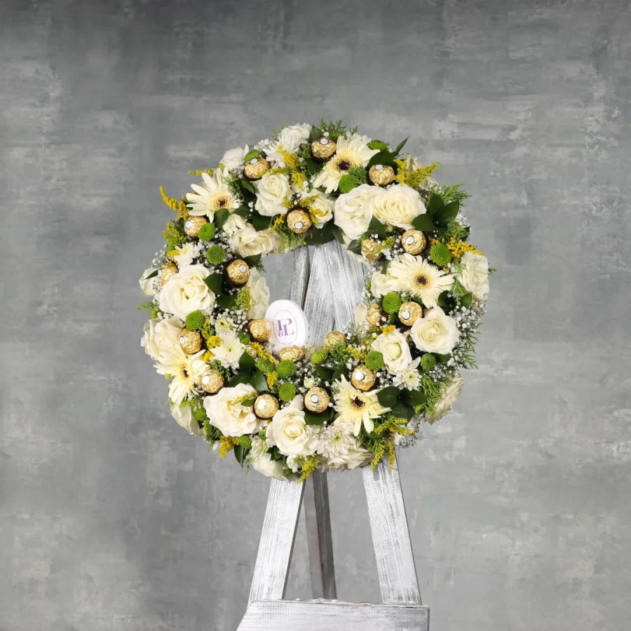 Love Circle White Roses