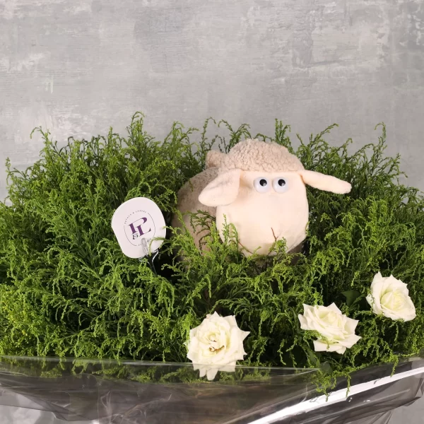 Peekaboo Sheep Hand Bouquet