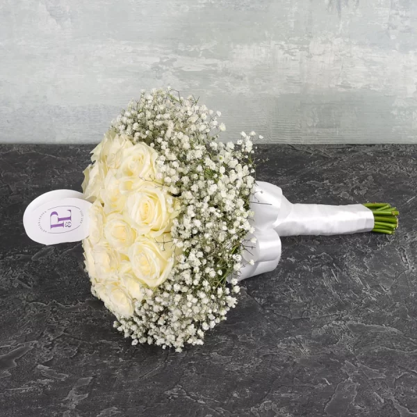 Lady in White Hand Bouquet