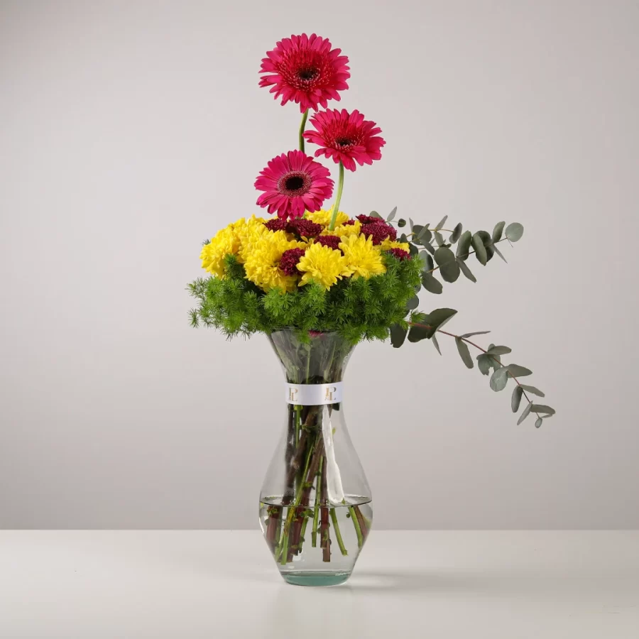 Colorful Confetti Flower Vase Arrangement