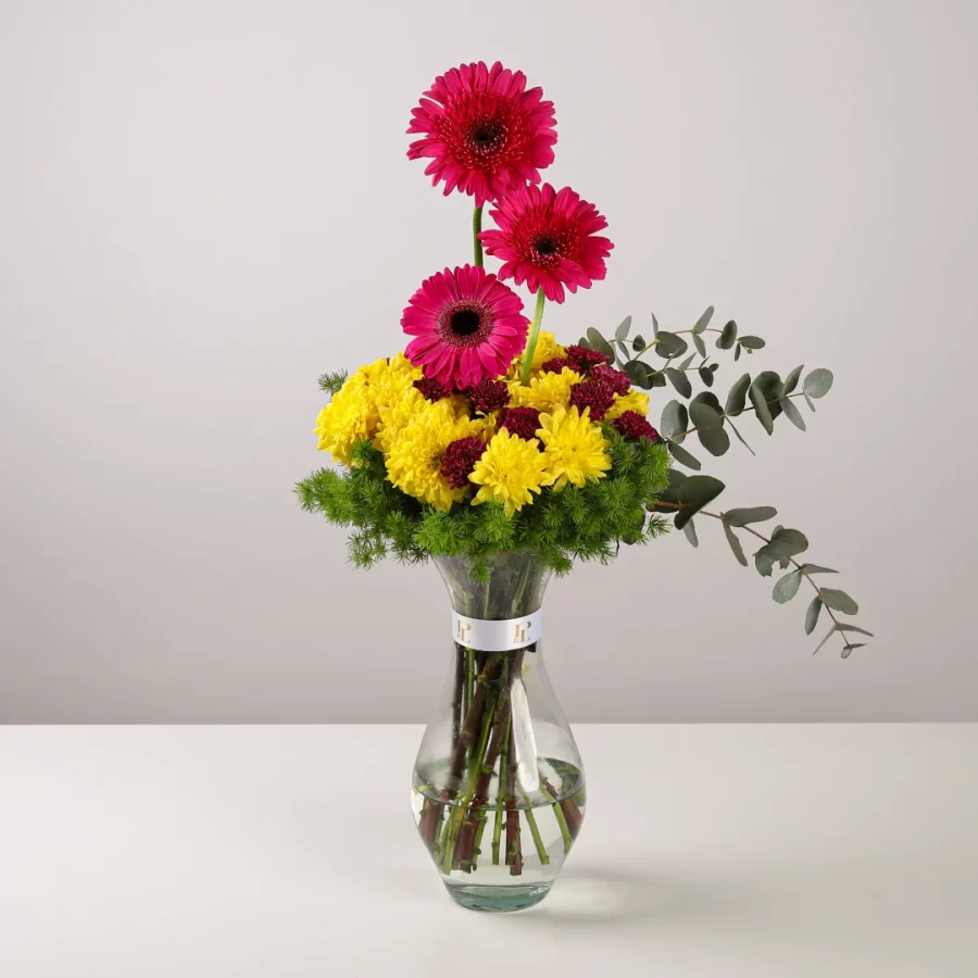 Colorful Confetti Flower Vase Arrangement