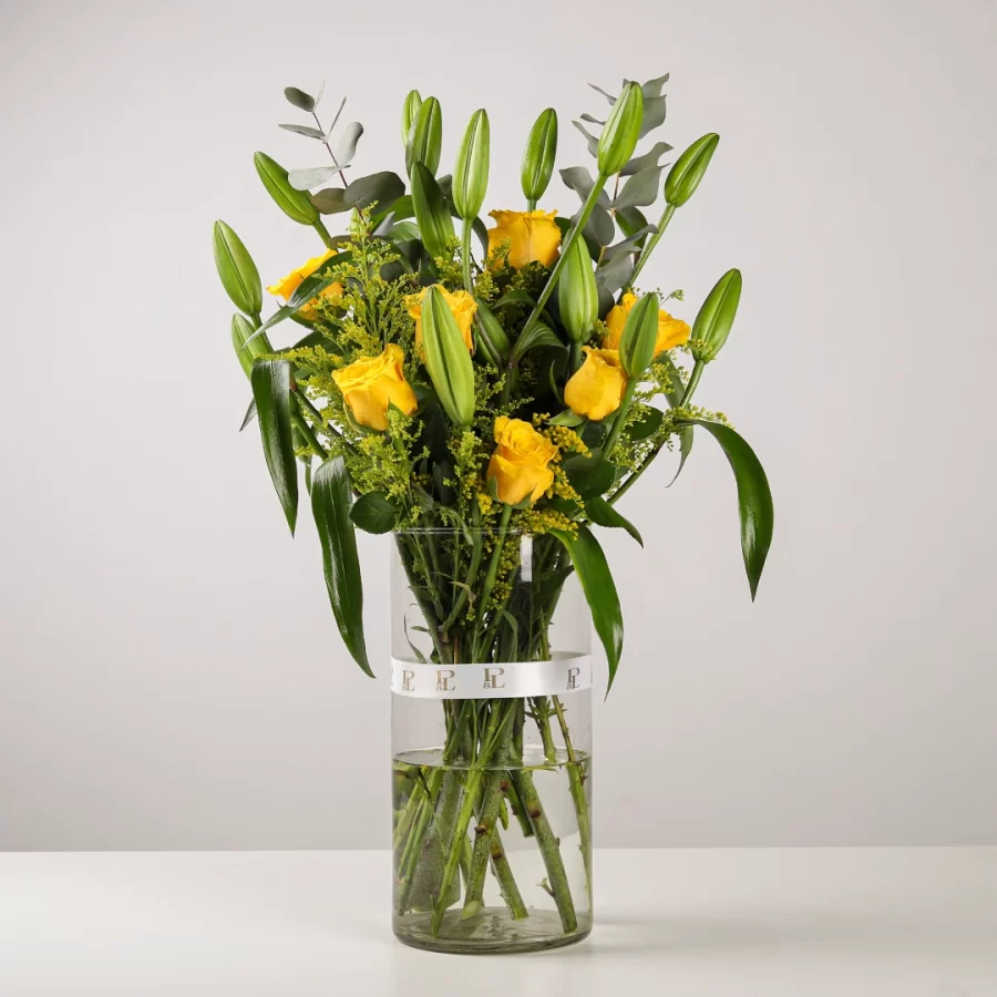 Spring Petals Flower Vase Arrangement