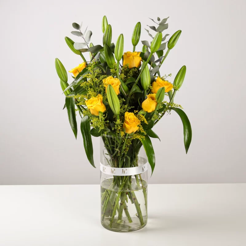 Spring Petals Flower Vase Arrangement