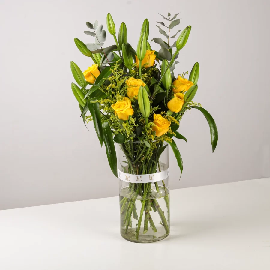 Spring Petals Flower Vase Arrangement