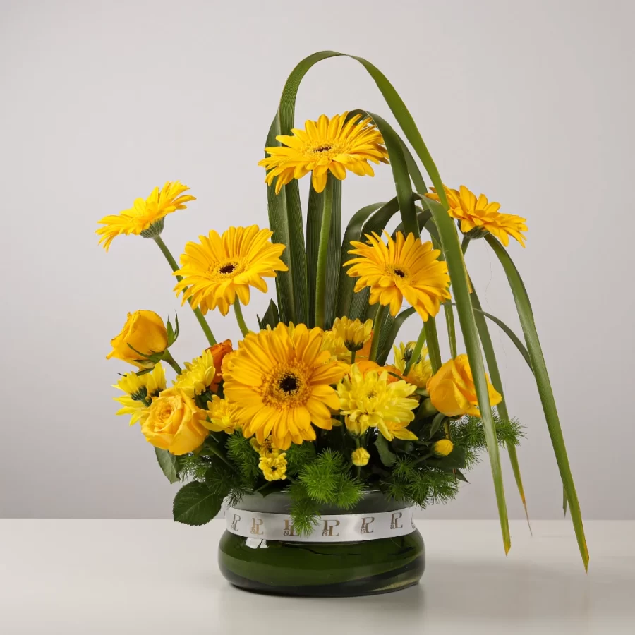 Sunny Morning Flower Vase Arrangement