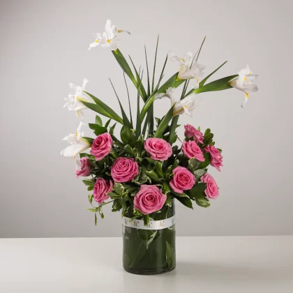 Cotton Candy Flower Vase Arrangement