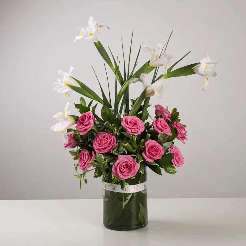 Cotton Candy Flower Vase Arrangement