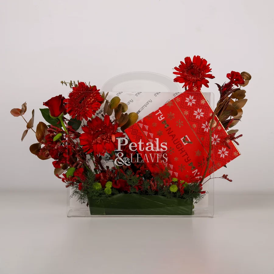 Crimson Luxe Flower Arrangement