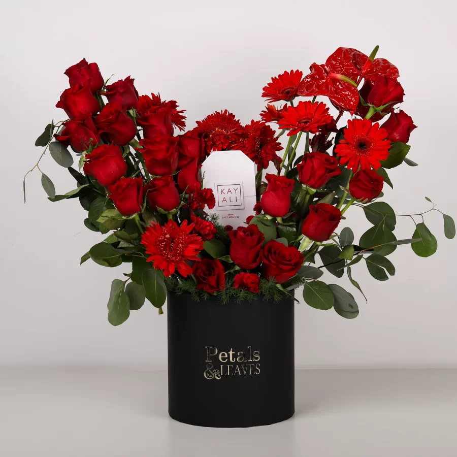 Scarlet Symphony Flower Box