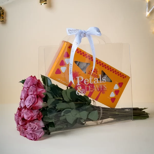 Royal Petals Bag Roses Arrangement